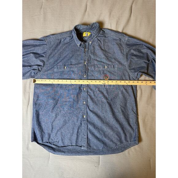 Vintage Duck Head Denim Chambray Button-Up Long Sleeve Shirt Blue Men’s Large - Picture 6 of 8
